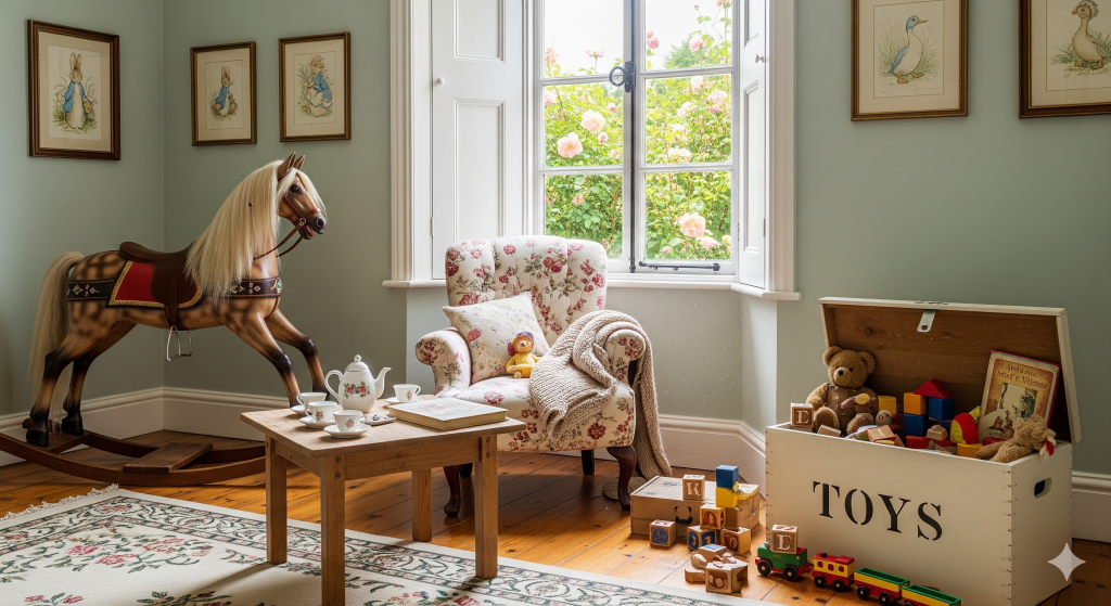 pokój dla dziecka w angielskim stylu