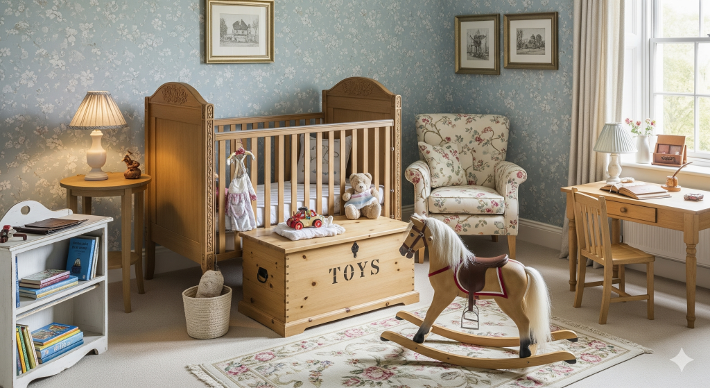 meble w pokoju dla dziecka w angielskim stylu